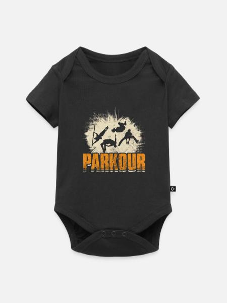 Parkour - Baby Premium Kurzarmbody - Schwarz
