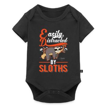Cadeau paresseux Paresseux - Body à manches courtes Premium Bébé - noir - Devant