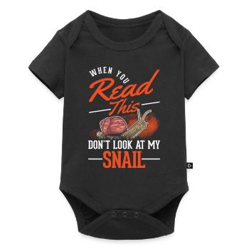 Snail Gift Vineyard Snail - Baby Premium short-sleeve bodysuit - black - Front