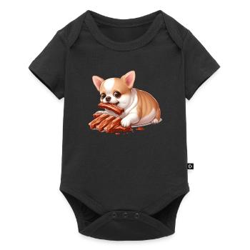 Le chihuahua adore les côtes levées - Body à manches courtes Premium Bébé - noir - Devant