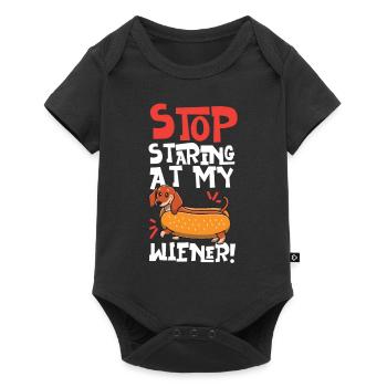 Hot Dog Adult Humor Pun Naughty - Baby Premium Kurzarmbody - Schwarz - Vorne