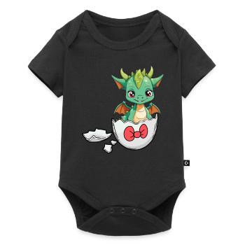 Dragon Dragon Coquille d’oeuf Hatch Bébé Enfant - Body à manches courtes Premium Bébé - noir - Devant