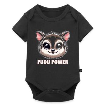 Cute Pudu Deer South America Cartoon Deer - Baby Premium short-sleeve bodysuit - black - Front