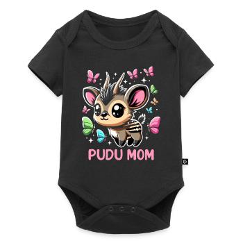 Cute Pudu Deer South America Cartoon Deer - Baby Premium short-sleeve bodysuit - black - Front
