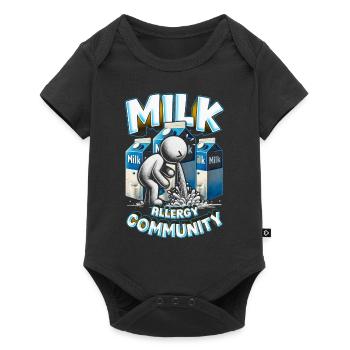 Milchallergie Milk Allergy Community - Baby Premium short-sleeve bodysuit - black - Front