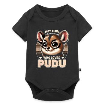 Cute Pudu Deer South America Cartoon Deer - Baby Premium short-sleeve bodysuit - black - Front