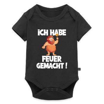 Ich hab Feuer gemacht für alle Männer - Baby Premium Kurzarmbody - Schwarz - Vorne