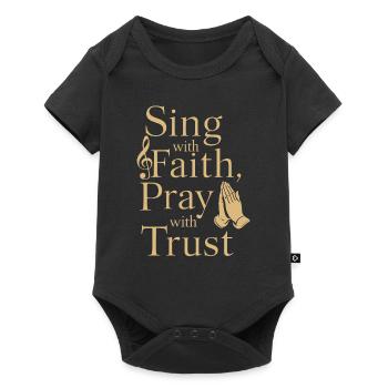 Musique chorale Chant religieux Musique confessionnelle - Body à manches courtes Premium Bébé - noir - Devant