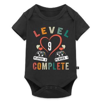 Level 9 Complete 9eme Anniversaire 9 ans Mariage - Body à manches courtes Premium Bébé - noir - Devant