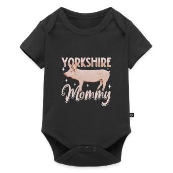 Yorkshire Pig Mom - Baby Premium short-sleeve bodysuit - black - Front