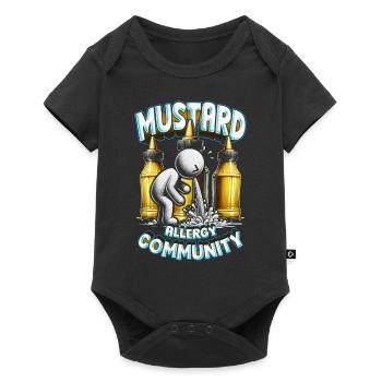 Senfallergie Mosterd Allergie Community - Premium babyrompertje met korte mouwen  - zwart - Voor