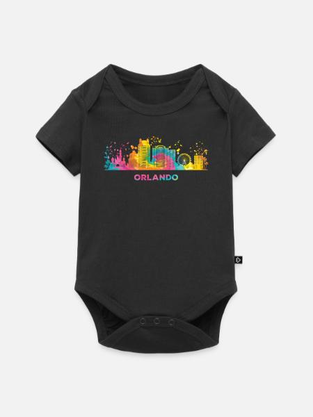 Orlandoan Skyline Orlando - Baby Premium Kurzarmbody - Schwarz
