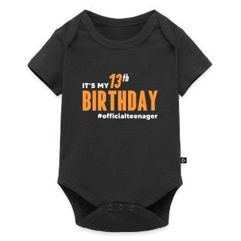 Teenager Teenie Teen Teens Teeny Geschenk - Baby Premium Kurzarmbody - Schwarz - Vorne
