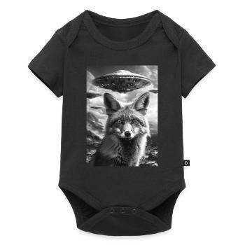 Ovni Selfie Renard - Body à manches courtes Premium Bébé - noir - Devant