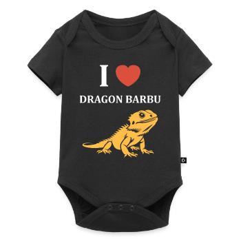 Dragon barbu - Body à manches courtes Premium Bébé - noir - Devant