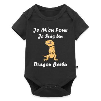 Dragon barbu - Body à manches courtes Premium Bébé - noir - Devant