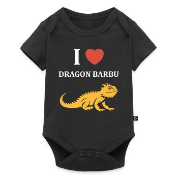Dragon barbu - Body à manches courtes Premium Bébé - noir - Devant