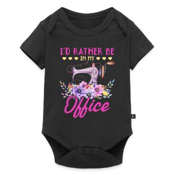 I'd rather be in my office - Seamstress Sewing Lov - Baby Premium short-sleeve bodysuit - black - Front