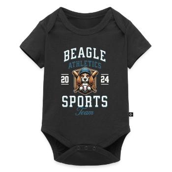 Baseball 2024 Beagle Sport - Unique Beagle - Body à manches courtes Premium Bébé - noir - Devant