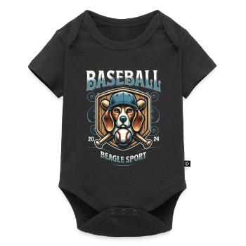 Baseball 2024 Beagle Sport - Unique Beagle - Body à manches courtes Premium Bébé - noir - Devant
