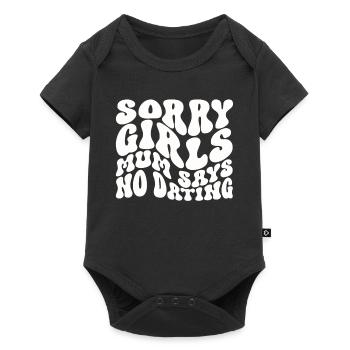 ScSorry Girls Mum Says NoDate Baby Shower - Baby Premium short-sleeve bodysuit - black - Front