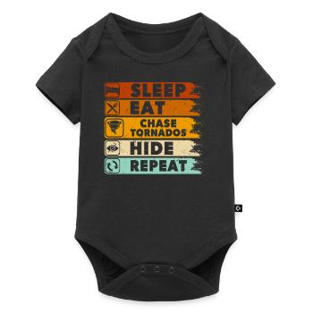Tenue de météorologue chasseur de tempêtes de chasseurs de tornades - Body à manches courtes Premium Bébé - noir - Devant