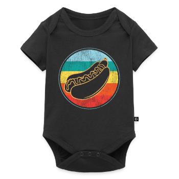 Hot Dog Adulte Vintage Rétro - Body à manches courtes Premium Bébé - noir - Devant