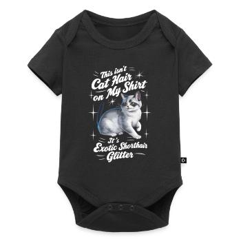 Katze Exotisch Kurzhaar Geschenk - Baby Premium Kurzarmbody - Schwarz - Vorne