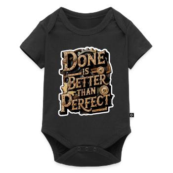 Doing is better than perfect - positive - Baby Premium short-sleeve bodysuit - black - Front