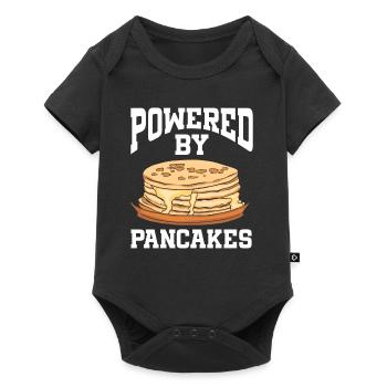 Powered By Pancakes - Baby Premium short-sleeve bodysuit - black - Front