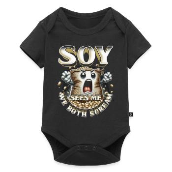 Soy Allergy Soy Sees Me We Both Scream - Baby Premium short-sleeve bodysuit - black - Front