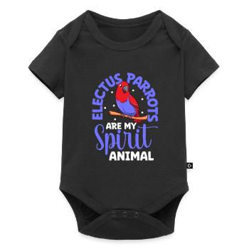 Favorite animal - Noble parrot - Baby Premium short-sleeve bodysuit - black - Front