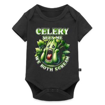 Celery Allergy Celery Sees Me We Both Scream - Baby Premium short-sleeve bodysuit - black - Front