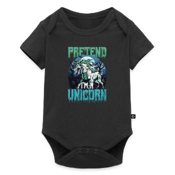 Halloween Unicorn Pretend I'm A Unicorn - Baby Premium short-sleeve bodysuit - black - Front