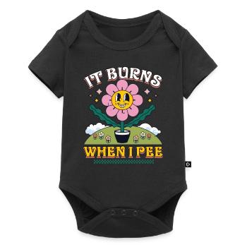 Funny saying "It Burns when I Pee"! Sarcastic - Baby Premium short-sleeve bodysuit - black - Front