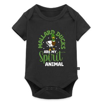 Lieblingstier - Stockente - Baby Premium Kurzarmbody - Schwarz - Vorne