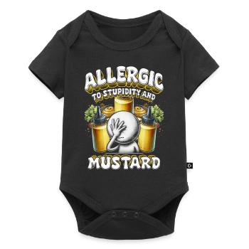 Allergie à la moutarde Allergique à la stupidité et à la moutarde - Body à manches courtes Premium Bébé - noir - Devant