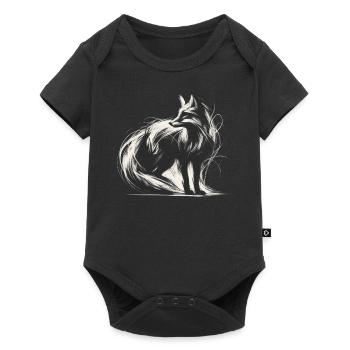 Amoureux des animaux renards, passionnés de la faune, - Body à manches courtes Premium Bébé - noir - Devant