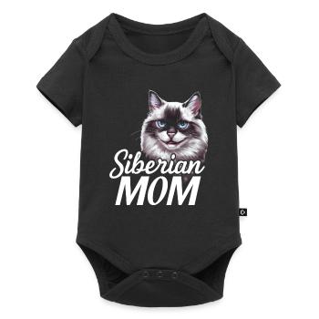 Katze Sibirische Geschenk - Baby Premium Kurzarmbody - Schwarz - Vorne