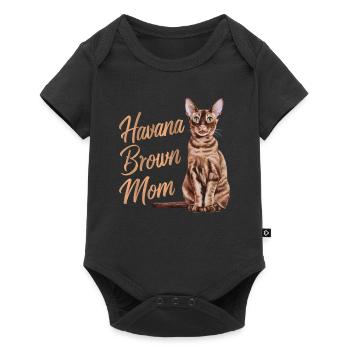 Katze Havanna Braun Geschenk - Baby Premium Kurzarmbody - Schwarz - Vorne