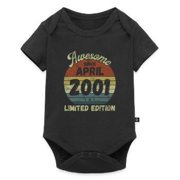 Awesome since April 2001 - Geburtstag - Baby Premium Kurzarmbody - Schwarz - Vorne