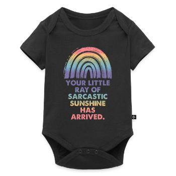 Your little ray of sarcastic sunshine - Baby Premium short-sleeve bodysuit - black - Front