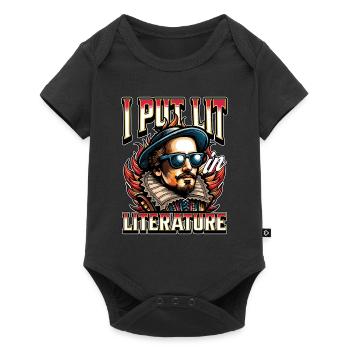 Professeur de littérature J’ai mis allumé dans la littérature livresque - Body à manches courtes Premium Bébé - noir - Devant