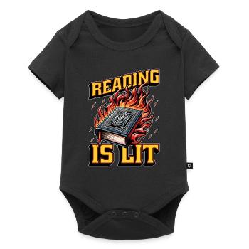 Professeur de littérature La lecture est littéraire Éducateur livresque - Body à manches courtes Premium Bébé - noir - Devant