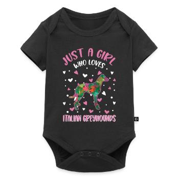 Italian Greyhound Girl - Baby Premium short-sleeve bodysuit - black - Front