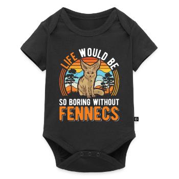 Fennec Cadeau Fennec Renard du désert - Body à manches courtes Premium Bébé - noir - Devant