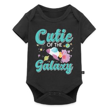 Galactique mignon : "Mignonne de la Galaxie Girl, Fille - Body à manches courtes Premium Bébé - noir - Devant