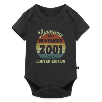 Awesome since November 2001 - Geburtstag - Baby Premium Kurzarmbody - Schwarz - Vorne