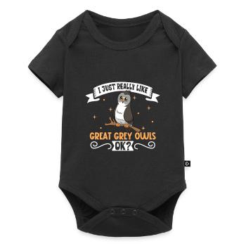 I love my Bearded Owl - Baby Premium short-sleeve bodysuit - black - Front