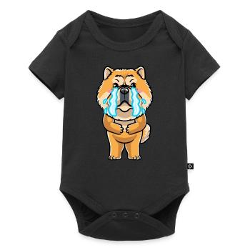 Chow-chow-hund-emoticon - Baby Premium Kurzarmbody - Schwarz - Vorne